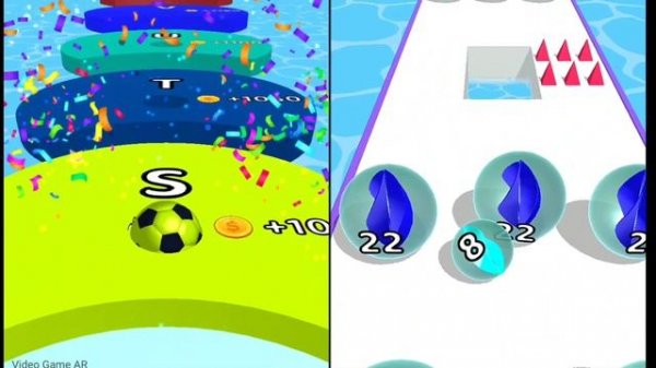 Marble Run 3D vs AZ Run - Numbers and Alphabet