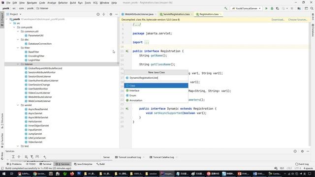 java web servlet 0540 【掌握】动态注册Servlet组件 смотреть онлайн