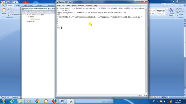 python 6 break continue смотреть онлайн