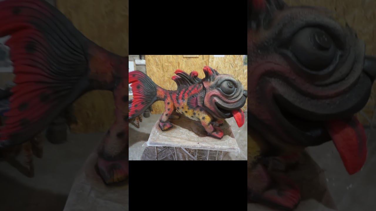 Мопс. Парковая скульптура. смотреть онлайн