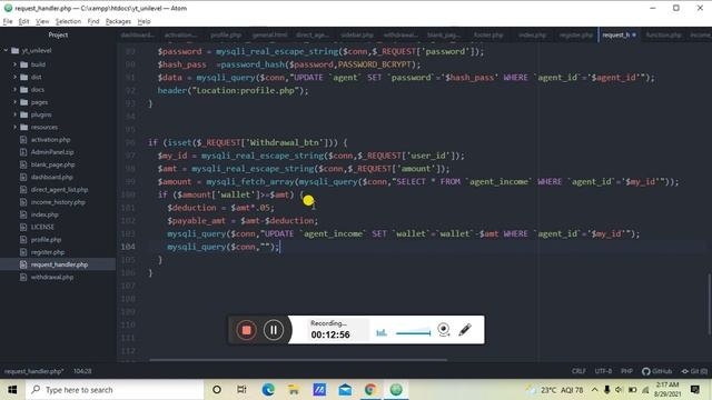 Withdrawal Request & History || Unilevel MLM plan in PHP || Part 10 смотреть онлайн