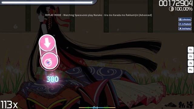 Nanako - Ura mo Karada mo Rakkamijin Osu gameplay смотреть онлайн