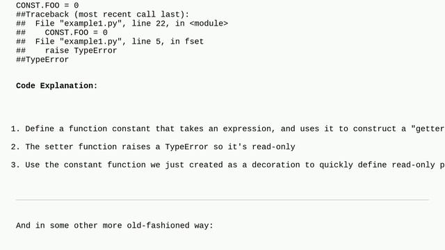 How do I create a constant in Python? смотреть онлайн