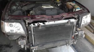 Замена радиатора охлаждения двигателя ауди A6 C4