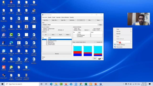 Demonstration of Association rule process on dataset contactlenses.arff using apriori algorithm смотреть онлайн