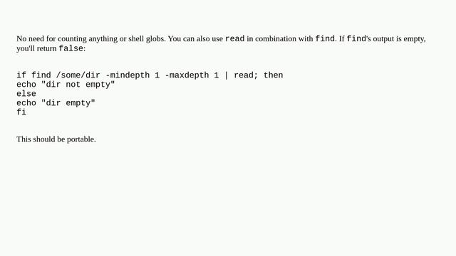 Bash scripting: test for empty directory смотреть онлайн