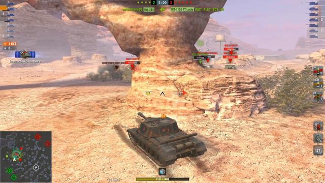 WOT Blitz Face Off || Object 268 vs WZ-113G FT смотреть онлайн