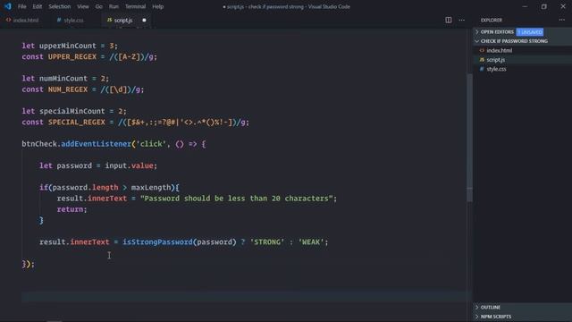 How to Check if Password is Strong or Weak using Javascript смотреть онлайн