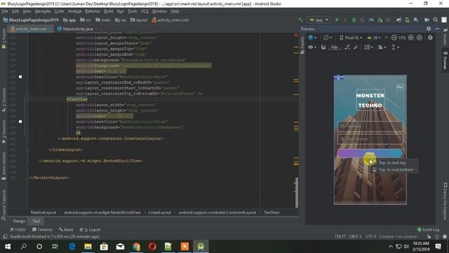 2019 Awesome Blurry Login UI & Sign up design Android Studio XML tutorial With Simple Codes смотреть онлайн