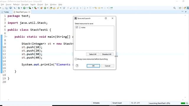 9) stack class in java смотреть онлайн