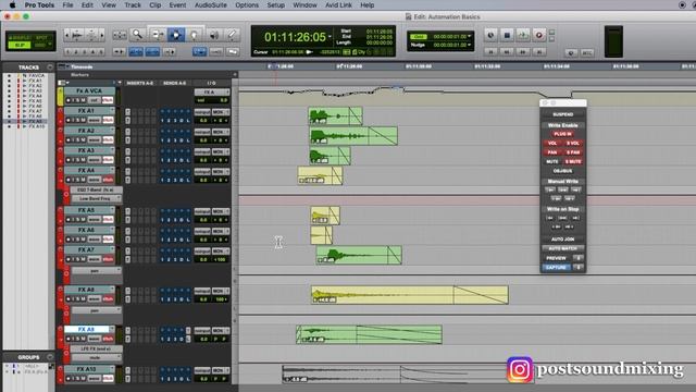 Protools Automation Basics For Mixing Film And TV