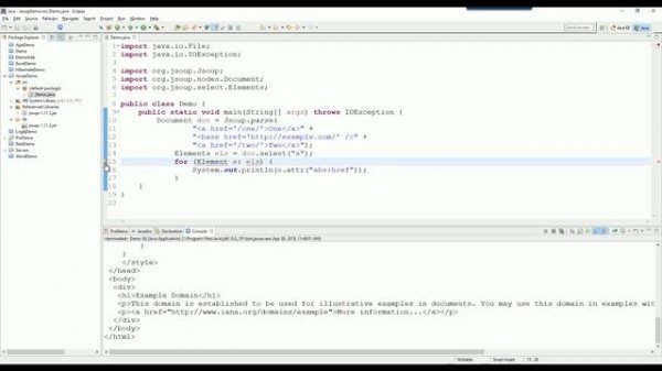 jsoup - Java HTML Parser - fetch website content from URL