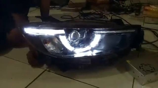 Custom DRL Led Crystal runing light Mazda Cx5 смотреть онлайн