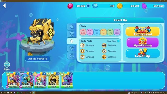 Crabada Game - Transcend , Awakening ve Level Up Konuları Hakkında смотреть онлайн