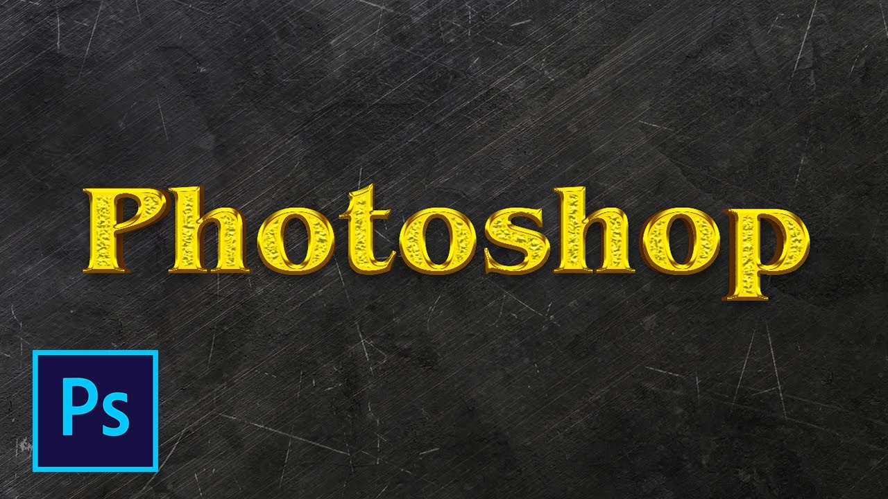 Как сделать золотой текст в фотошопе смотреть онлайн