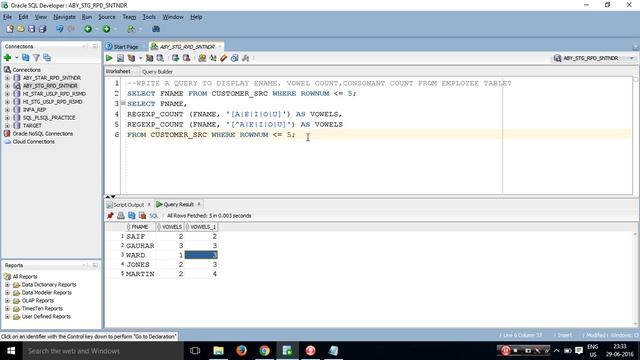 SQL Query for Vowels Consonants Count смотреть онлайн