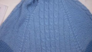 №30 Пончо - накидка - жилет. Вязание спицами.