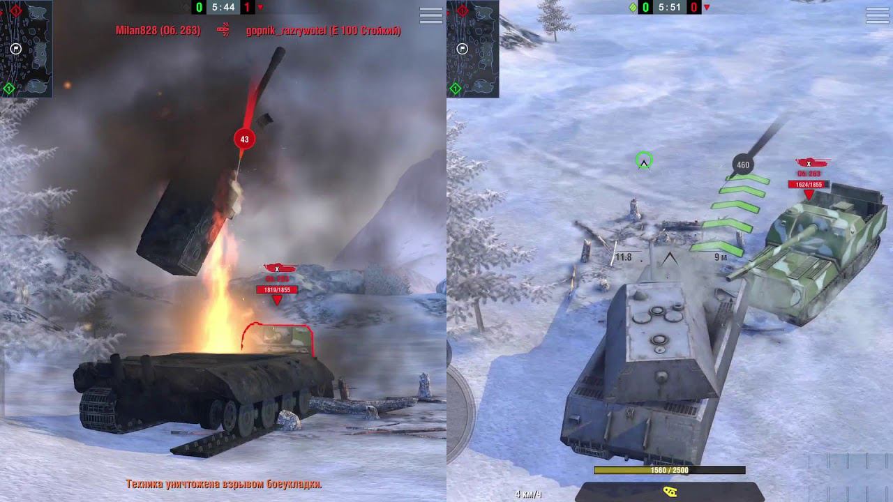 Maus vs E100 wot blitz. Кто жирнее и круче? смотреть онлайн
