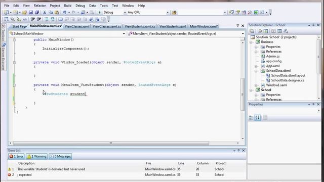 Tutorial 12 - Visual Studio 2008, Linq to SQL, C#, and WPF смотреть онлайн
