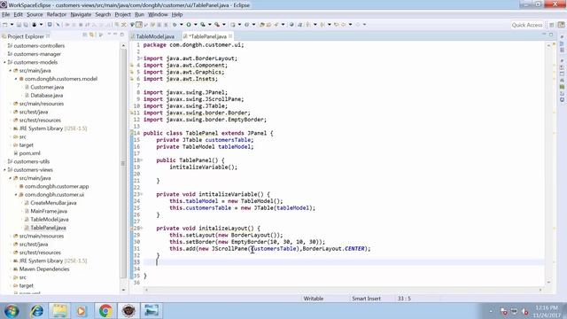 12 Học lập trình Java Core - Tạo và xử lý JPanel chứa JTable смотреть онлайн