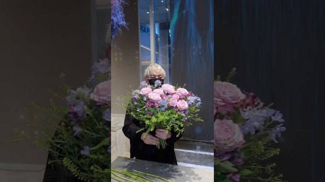 Make a French Bouquet of Forest & Peony 💐 Pink Purple bouquet @bouquet смотреть онлайн