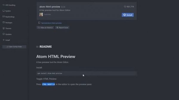How to Get live HTML Preview in Atom code editor