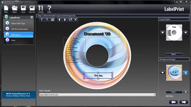 CyberLink LabelPrint 2.5 - The Fun Way To Create Stylish Disc Labels
