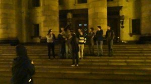 Хор МИФИ. «Дубинушка» и «Бей профессоров» на ступеньках ГЗ МГУ