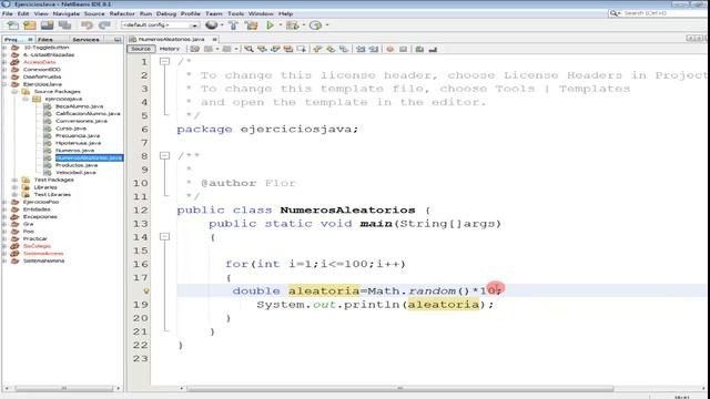 Ejercicio #46 Java.- Obtener 100 números aleatorios con Math.random( ) en diferentes rangos. смотреть онлайн