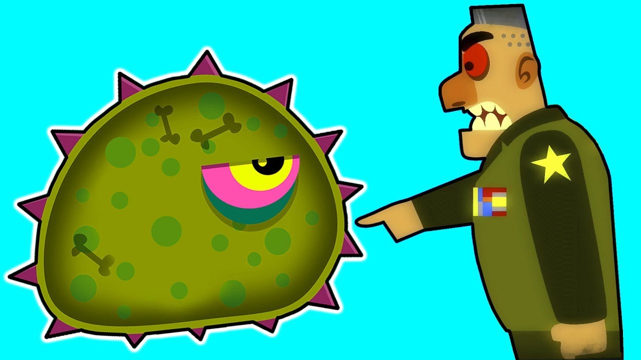 Суровый ЛИЗУН ГЛАЗАСТИК подбирается к ВОЕННОЙ БАЗЕ! Игра Tales from Space Mutant Blobs Attack смотреть онлайн