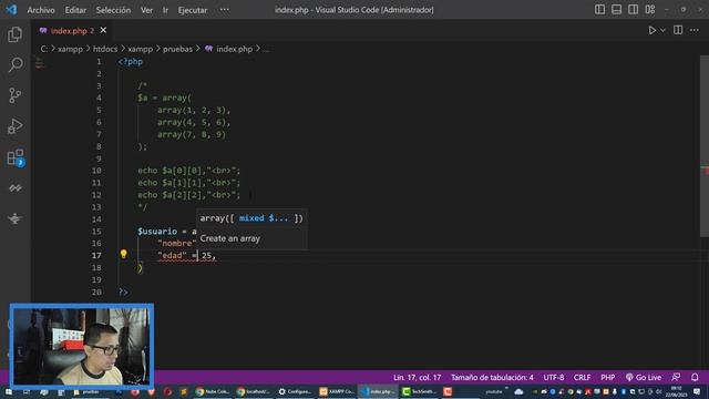 COMO MODIFICAR UN ARRAY ASOCIATIVO EN PHP смотреть онлайн