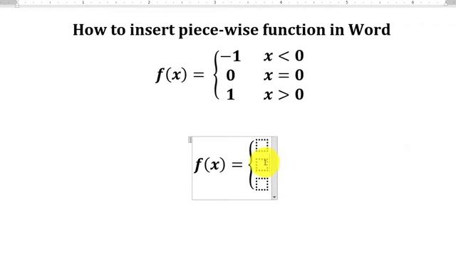 Trick to insert Piece Wise function in Word | Shortcut to insert a piecewise function in Ms Word смотреть онлайн