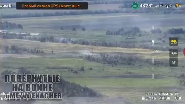 ОДИН танк ВС РФ останавливает целую роту противника!