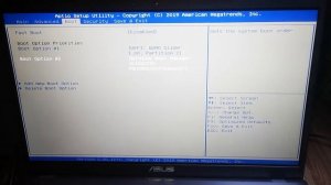 Ноутбук Asus Laptop F509FB-BQ292  как установить windows 10 с флешки в формате GPT NTFS или FAT32