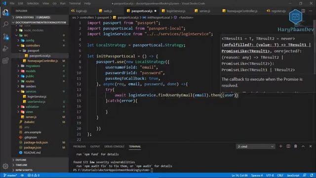 Login with Passport.js and Node.js | Doctor's appointment booking system - Part 6 смотреть онлайн
