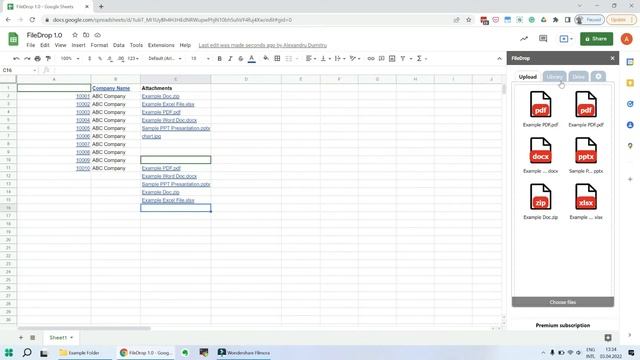 Easily insert, attach and link files in Google Sheets cells with FileDrop смотреть онлайн