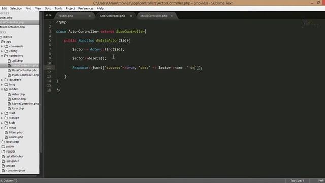 laravel 4 REST Route delete actor with CURL DELETE, api смотреть онлайн