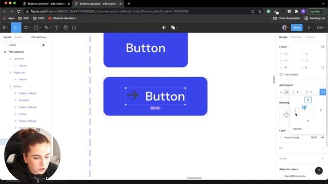Button komponent z wariantami - Jak zrobić design system w Figmie (część 4) смотреть онлайн