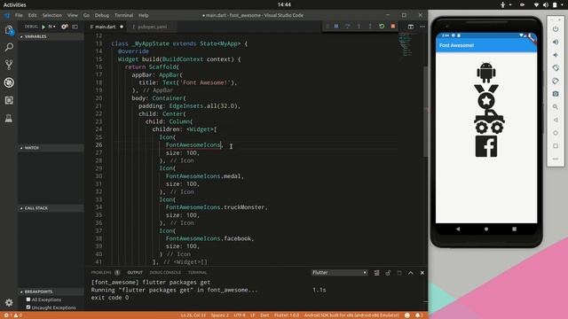 Easy to use Icons for Flutter | Font Awesome смотреть онлайн