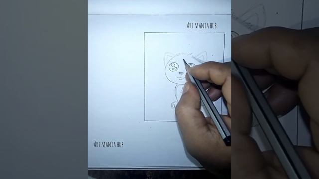 cat very simple and easy pencil drawing | art pencil sketch (8) | art mania hub | смотреть онлайн
