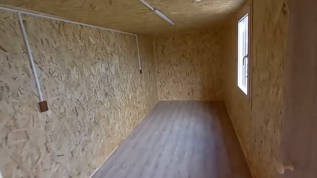 Бытовка Блок контейнер, дачная 2.40х6х2.40м цвет (Слоновая кость) имитация сайдинга смотреть онлайн