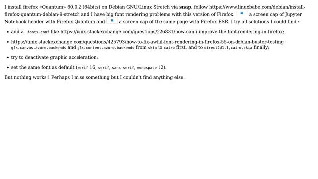 Unix & Linux: Firefox Quantum on Debian stretch font rendering problems (2 Solutions!!) смотреть онлайн