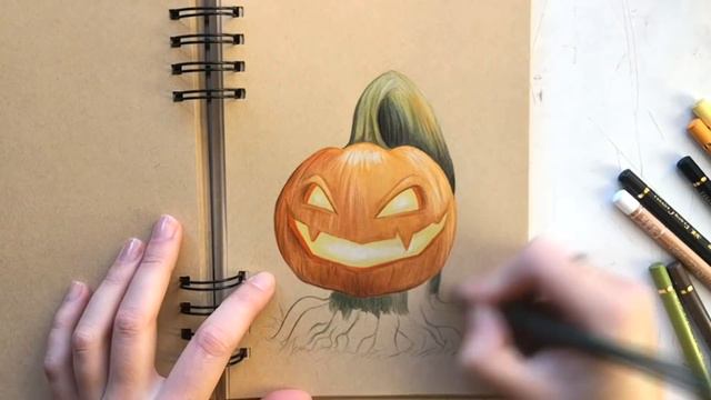 PUMPKIN DRAWING Halloween 2018! смотреть онлайн