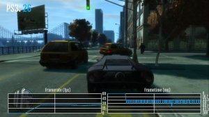 Grand Theft Auto IV (GTA 4) на PS3 - Gameplay / Frame-Rate Test
