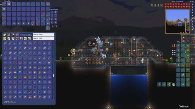 Fighting a big wall and some metal monsters [Terraria Expert Modded Playthrough] #2 смотреть онлайн