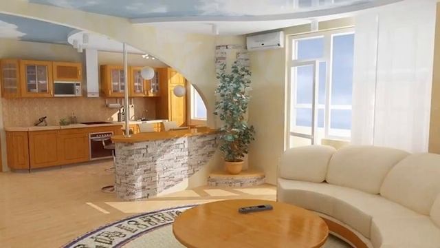 Дизайн кухни совмещённой с гостиной смотреть онлайн