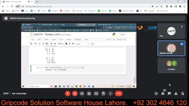 "Numpy" Concatenating & Splitting of Arrays | Class No. 03 | Mam Nabiha Komal | 21 June 2023. смотреть онлайн