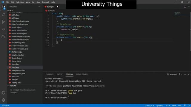 Let's code recursive way of finding sum of n natural number java Lec-01|code. смотреть онлайн
