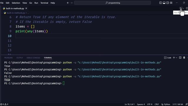 Any & All | Python built-in methods | Bangla смотреть онлайн