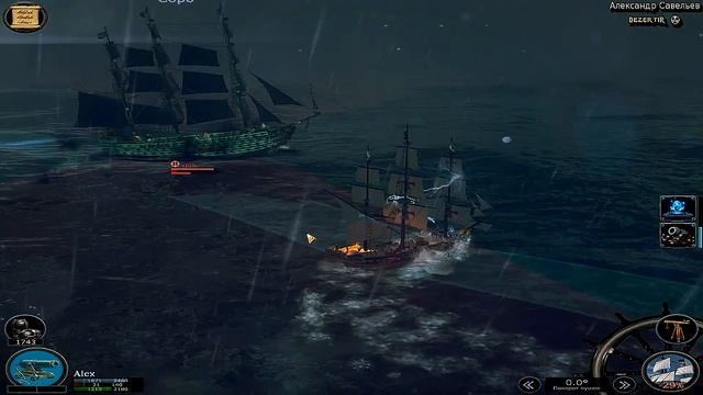 TempesT PVP барк VS Линкор II (Copo) Обзор Темпест Пираты игра смотреть онлайн